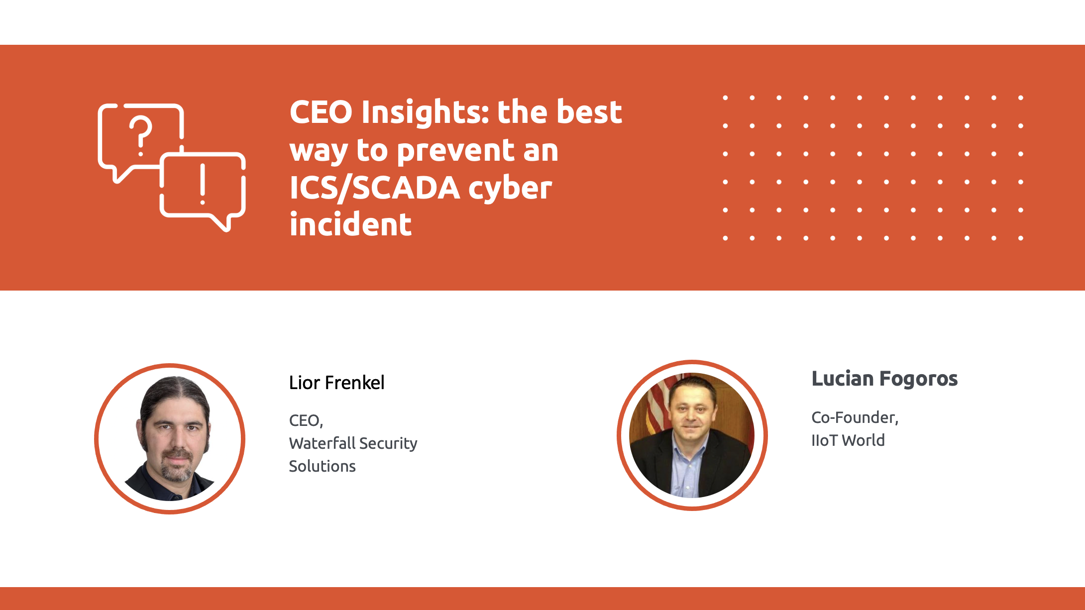 CEO insights with CEO of waterfall security