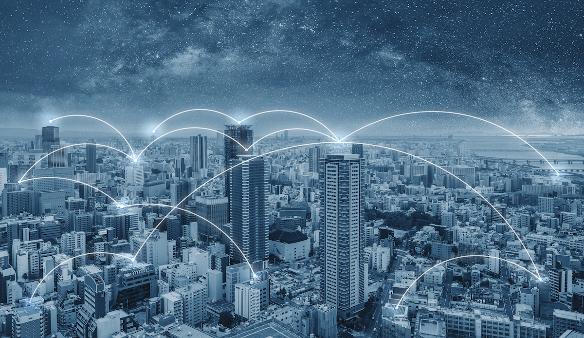 network-connection-technology-city-osaka-city-japan