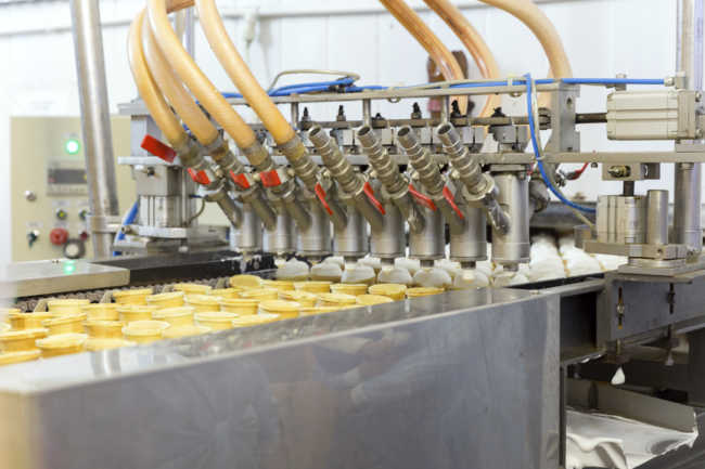 Automatic production line of ice cream